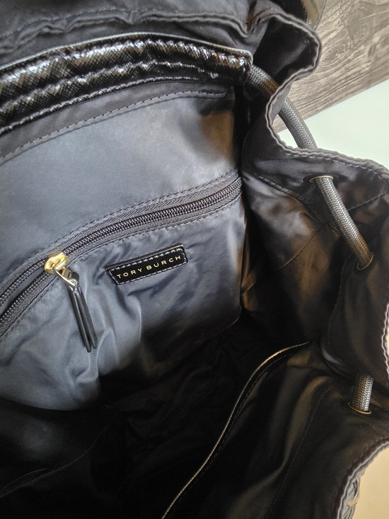 Tory Burch Black Nylon Backpack - Sleek Everyday Bag main image 12